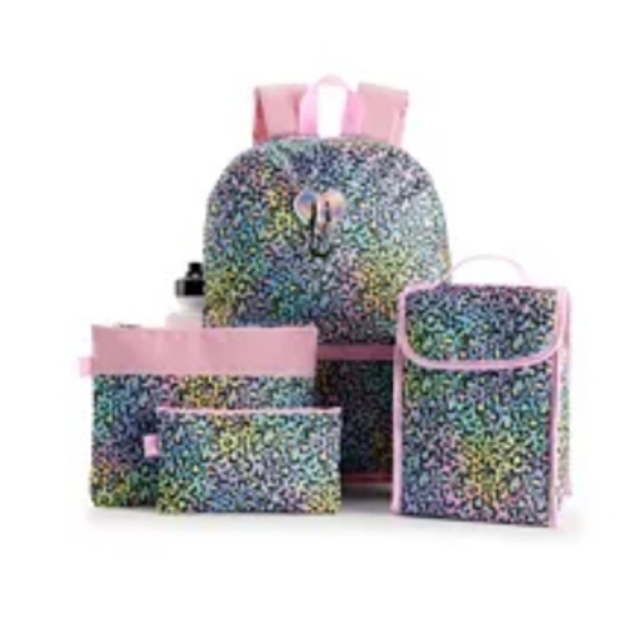 Girls Print Backpack 6-Piece Set NWTs - Picture 3 of 7